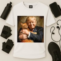 Trump Hugging An Orange Cat 2024 Cooling Performance Crew T-Shirt