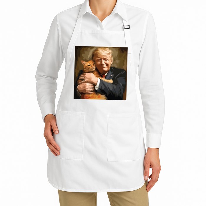 Trump Hugging An Orange Cat 2024 Apron