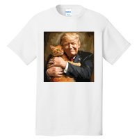 Trump Hugging An Orange Cat 2024 Tall T-Shirt