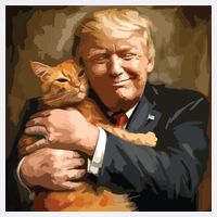 Trump Hugging An Orange Cat 2024 Tall T-Shirt