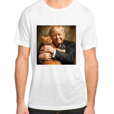 Trump Hugging An Orange Cat 2024 Adult ChromaSoft Performance T-Shirt