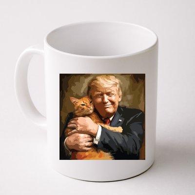 Trump Hugging An Orange Cat 2024 Mug