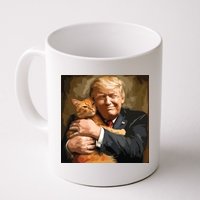 Trump Hugging An Orange Cat 2024 Mug