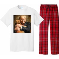 Trump Hugging An Orange Cat 2024 Pajama Set