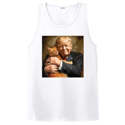 Trump Hugging An Orange Cat 2024 PosiCharge Competitor Tank