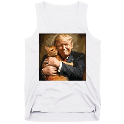 Trump Hugging An Orange Cat 2024 Tank Top