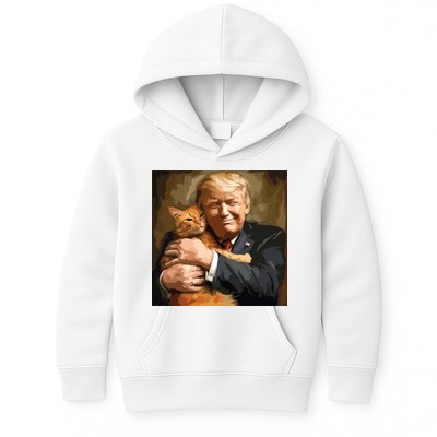 Trump Hugging An Orange Cat 2024 Kids Hoodie
