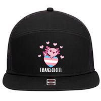Transgende.r Happy Axolotl LGBTQ Tran.s Pride Equality 7 Panel Mesh Trucker Snapback Hat
