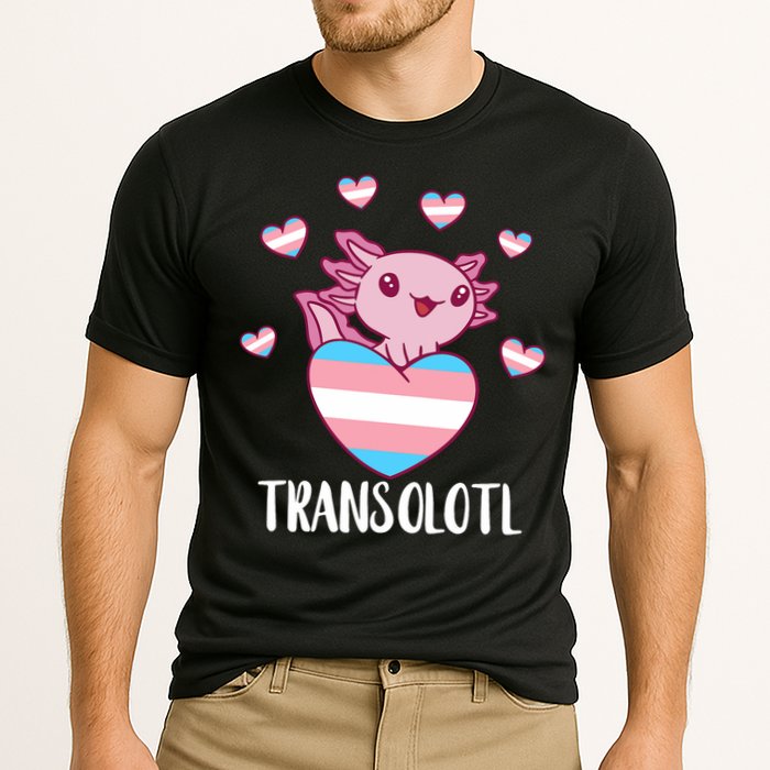 Transgende.r Happy Axolotl LGBTQ Tran.s Pride Equality Cooling Performance Crew T-Shirt