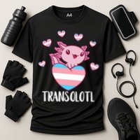 Transgende.r Happy Axolotl LGBTQ Tran.s Pride Equality Cooling Performance Crew T-Shirt