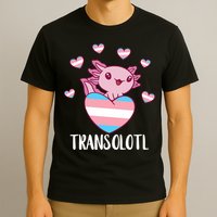Transgende.r Happy Axolotl LGBTQ Tran.s Pride Equality T-Shirt