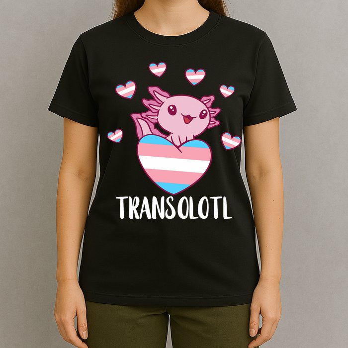 Transgende.r Happy Axolotl LGBTQ Tran.s Pride Equality T-Shirt