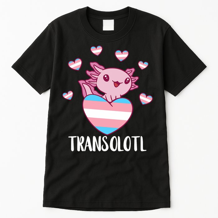 Transgende.r Happy Axolotl LGBTQ Tran.s Pride Equality Tall T-Shirt