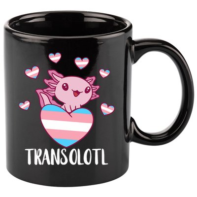 Transgende.r Happy Axolotl LGBTQ Tran.s Pride Equality 11oz C Handle Ceramic Mug