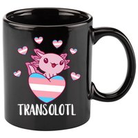 Transgende.r Happy Axolotl LGBTQ Tran.s Pride Equality 11oz C Handle Ceramic Mug