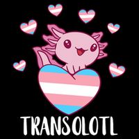 Transgende.r Happy Axolotl LGBTQ Tran.s Pride Equality Drawstring Bag