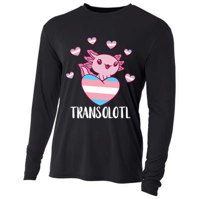 Transgende.r Happy Axolotl LGBTQ Tran.s Pride Equality Cooling Performance Long Sleeve Crew