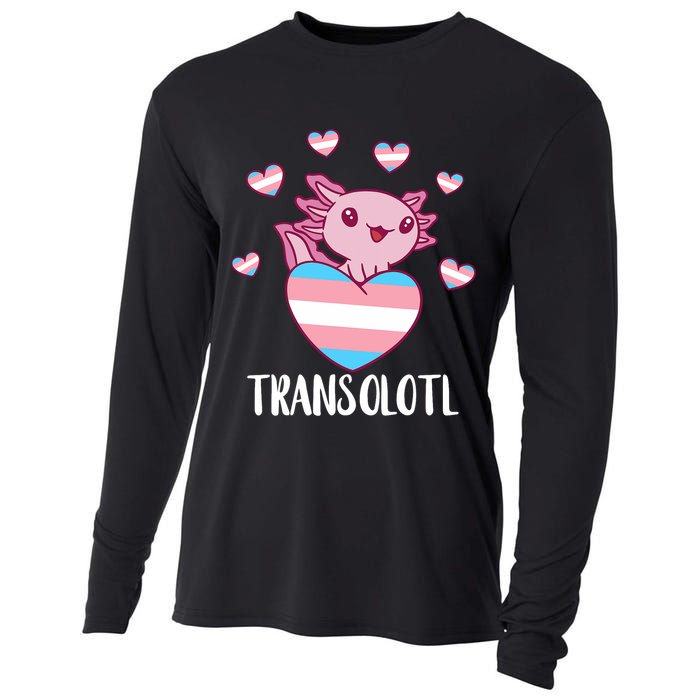 Transgende.r Happy Axolotl LGBTQ Tran.s Pride Equality Cooling Performance Long Sleeve Crew