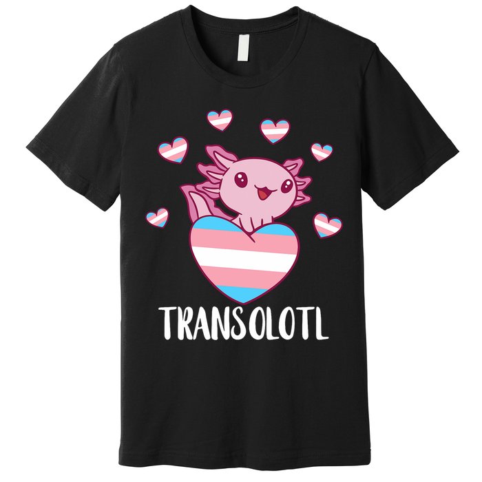 Transgende.r Happy Axolotl LGBTQ Tran.s Pride Equality Premium T-Shirt