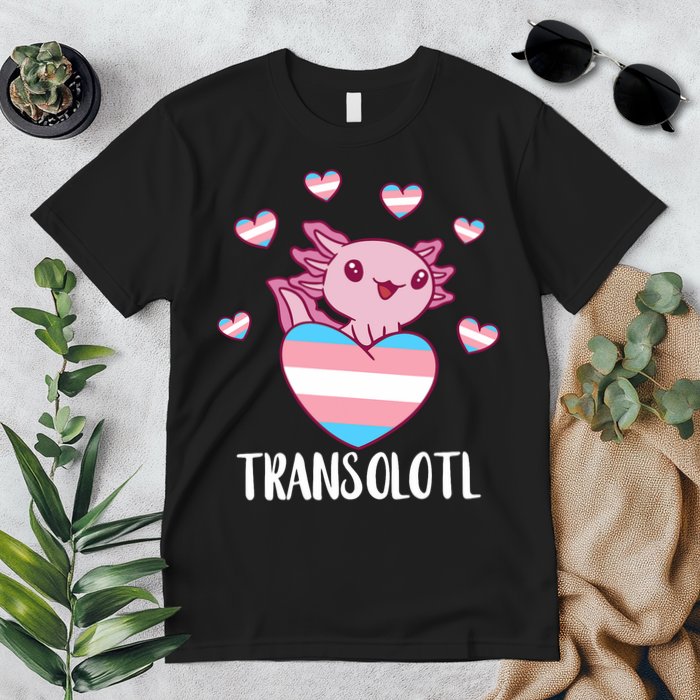 Transgende.r Happy Axolotl LGBTQ Tran.s Pride Equality Premium T-Shirt