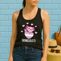 Transgende.r Happy Axolotl LGBTQ Tran.s Pride Equality Womens Tank Top