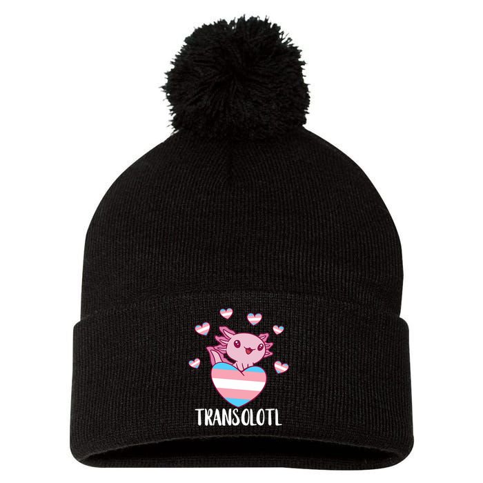 Transgende.r Happy Axolotl LGBTQ Tran.s Pride Equality Pom Pom 12in Knit Beanie