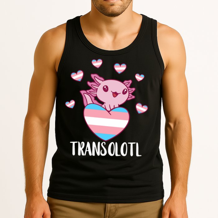 Transgende.r Happy Axolotl LGBTQ Tran.s Pride Equality Tank Top