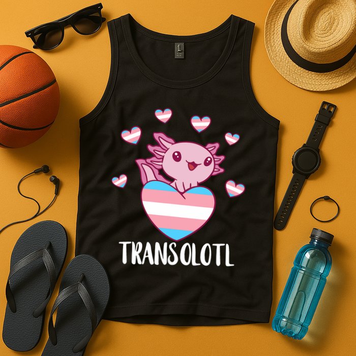 Transgende.r Happy Axolotl LGBTQ Tran.s Pride Equality Tank Top