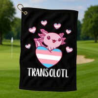 Transgende.r Happy Axolotl LGBTQ Tran.s Pride Equality Golf Towel