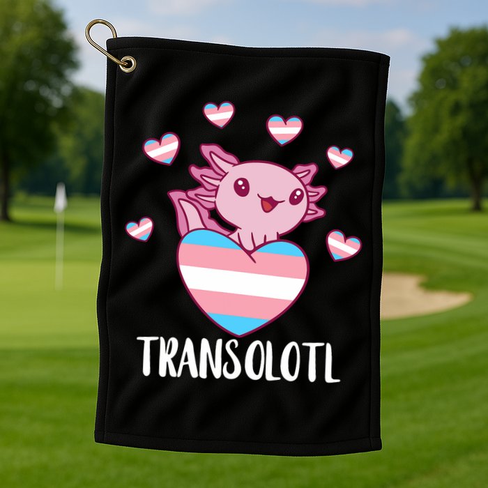 Transgende.r Happy Axolotl LGBTQ Tran.s Pride Equality Golf Towel
