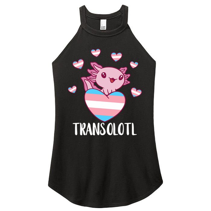 Transgende.r Happy Axolotl LGBTQ Tran.s Pride Equality Women's Perfect Tri Rocker Tank