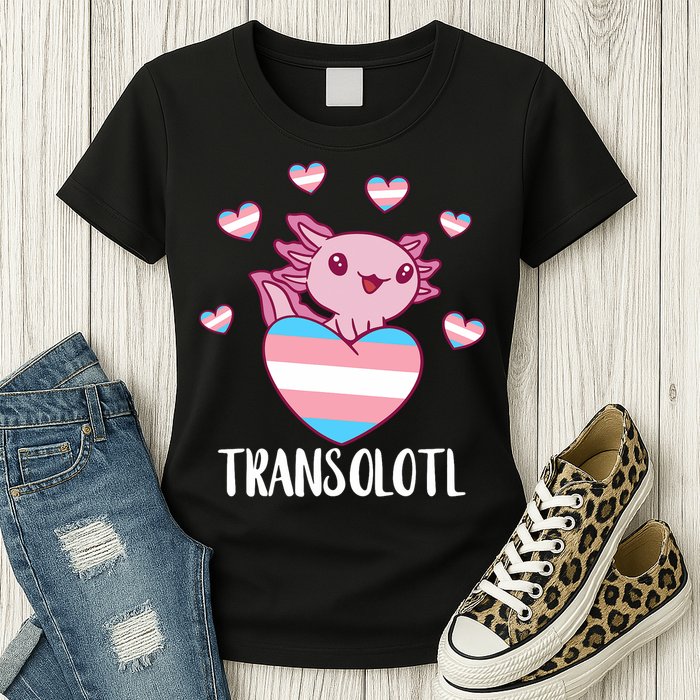 Transgende.r Happy Axolotl LGBTQ Tran.s Pride Equality Womens T-Shirt