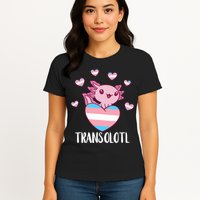 Transgende.r Happy Axolotl LGBTQ Tran.s Pride Equality Womens T-Shirt