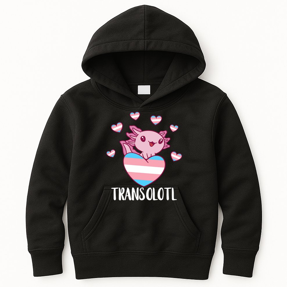 Transgende.r Happy Axolotl LGBTQ Tran.s Pride Equality Kids Hoodie