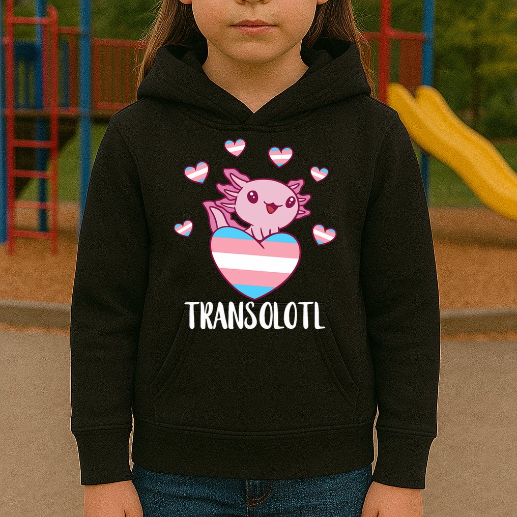 Transgende.r Happy Axolotl LGBTQ Tran.s Pride Equality Kids Hoodie