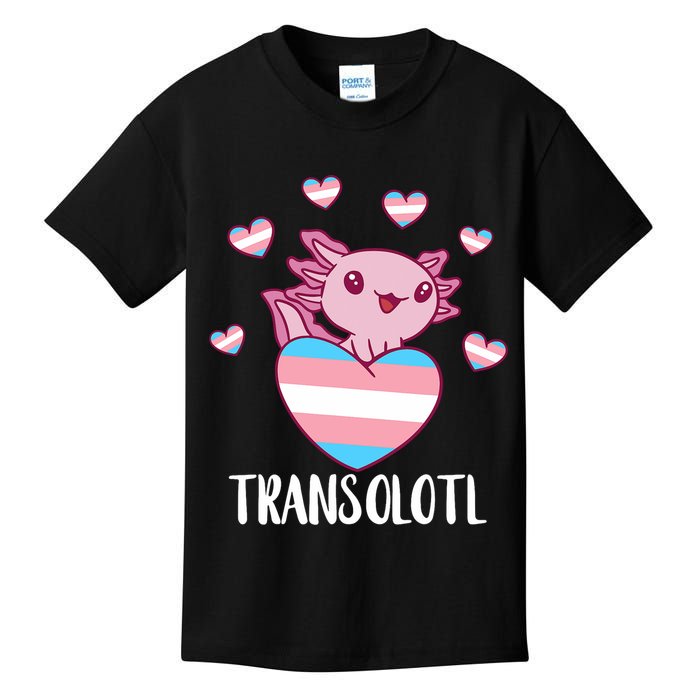 Transgende.r Happy Axolotl LGBTQ Tran.s Pride Equality Kids T-Shirt