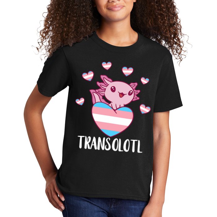 Transgende.r Happy Axolotl LGBTQ Tran.s Pride Equality Kids T-Shirt