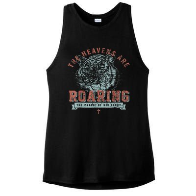 The Heavens Are Roaring Tiger Ladies PosiCharge Tri-Blend Wicking Tank