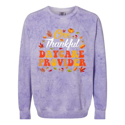 Thankful Harvest Autumn Appreciation for Daycare Providers Colorblast Crewneck Sweatshirt