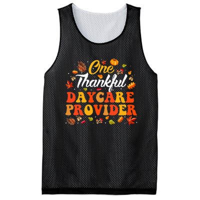 Thankful Harvest Autumn Appreciation for Daycare Providers Mesh Reversible Basketball Jersey Tank