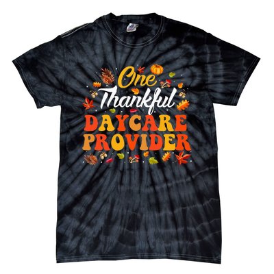 Thankful Harvest Autumn Appreciation for Daycare Providers Tie-Dye T-Shirt