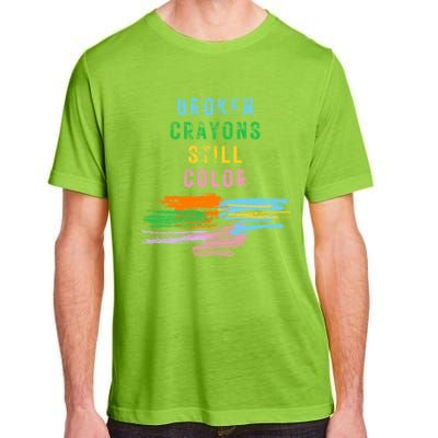 Tal Health Awareness Broken Crayons Still Color Gift Adult ChromaSoft Performance T-Shirt