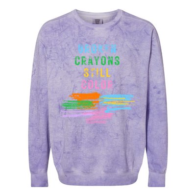 Tal Health Awareness Broken Crayons Still Color Gift Colorblast Crewneck Sweatshirt