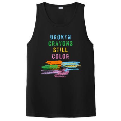 Tal Health Awareness Broken Crayons Still Color Gift PosiCharge Competitor Tank