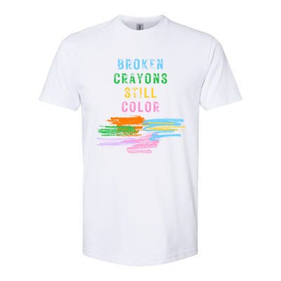 Tal Health Awareness Broken Crayons Still Color Gift Softstyle CVC T-Shirt