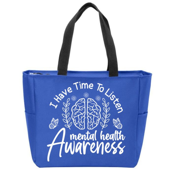 Tal Health Awareness I Have Time To Listen Great Gift Zip Tote Bag