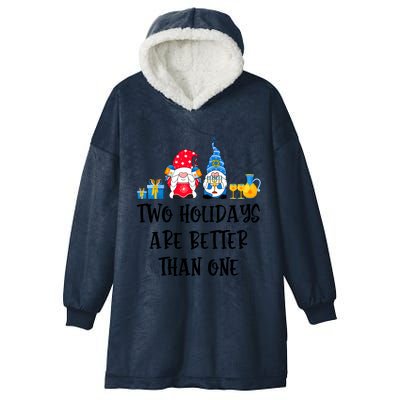 Two Holidays Are Better Than One Christmas Hanukkah Jewish Hooded Wearable Blanket