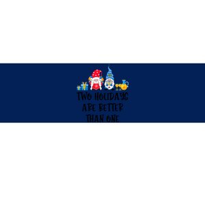 Two Holidays Are Better Than One Christmas Hanukkah Jewish Bumper Sticker