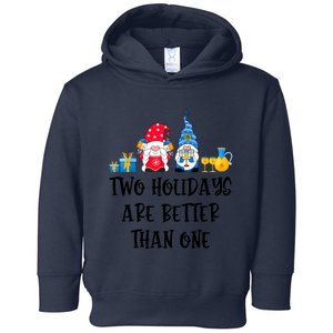 Two Holidays Are Better Than One Christmas Hanukkah Jewish Toddler Hoodie