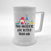 Two Holidays Are Better Than One Christmas Hanukkah Jewish Beer Stein